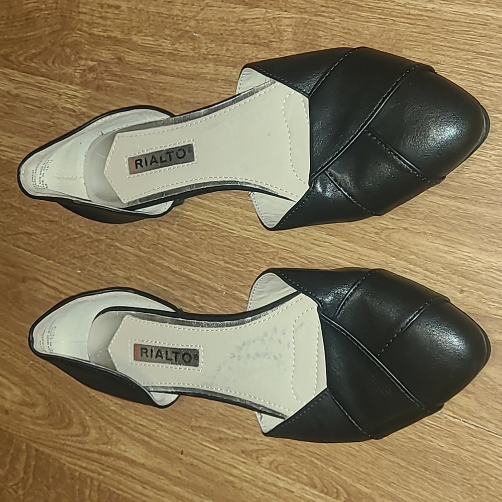 black slip on flats Size 9